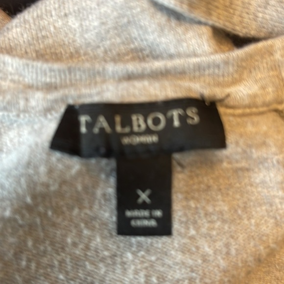 Talbots - beach flamingos - gray light weight sweater - size X - Picture 3 of 5
